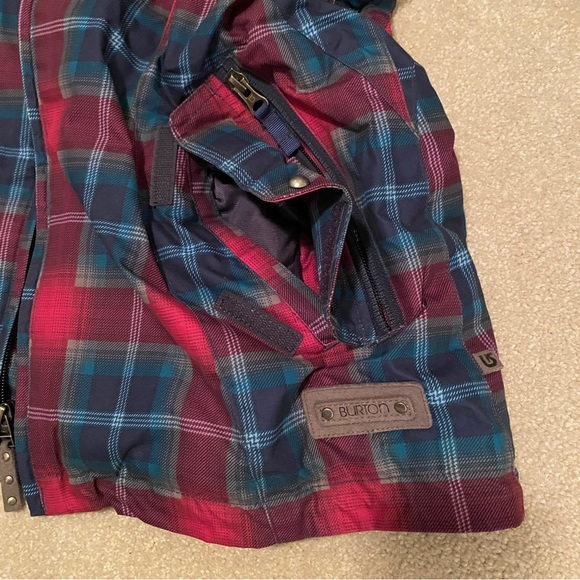 Burton, plaid women’s snowboarding Jacket, insulated, sz L - Picture 4 of 15